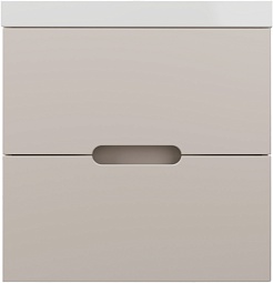 Style Line Тумба с раковиной Матис 60 подвесная крем – фотография-1